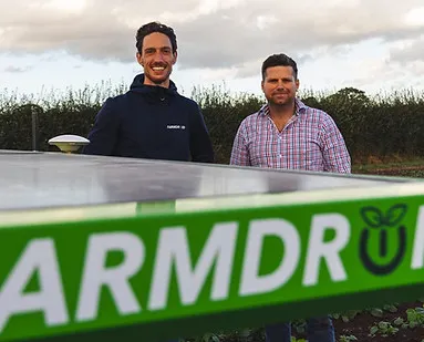Chris and Ed Brettell with the FarmDroid