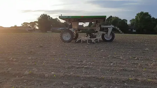 FarmDroid FD20 working in a field